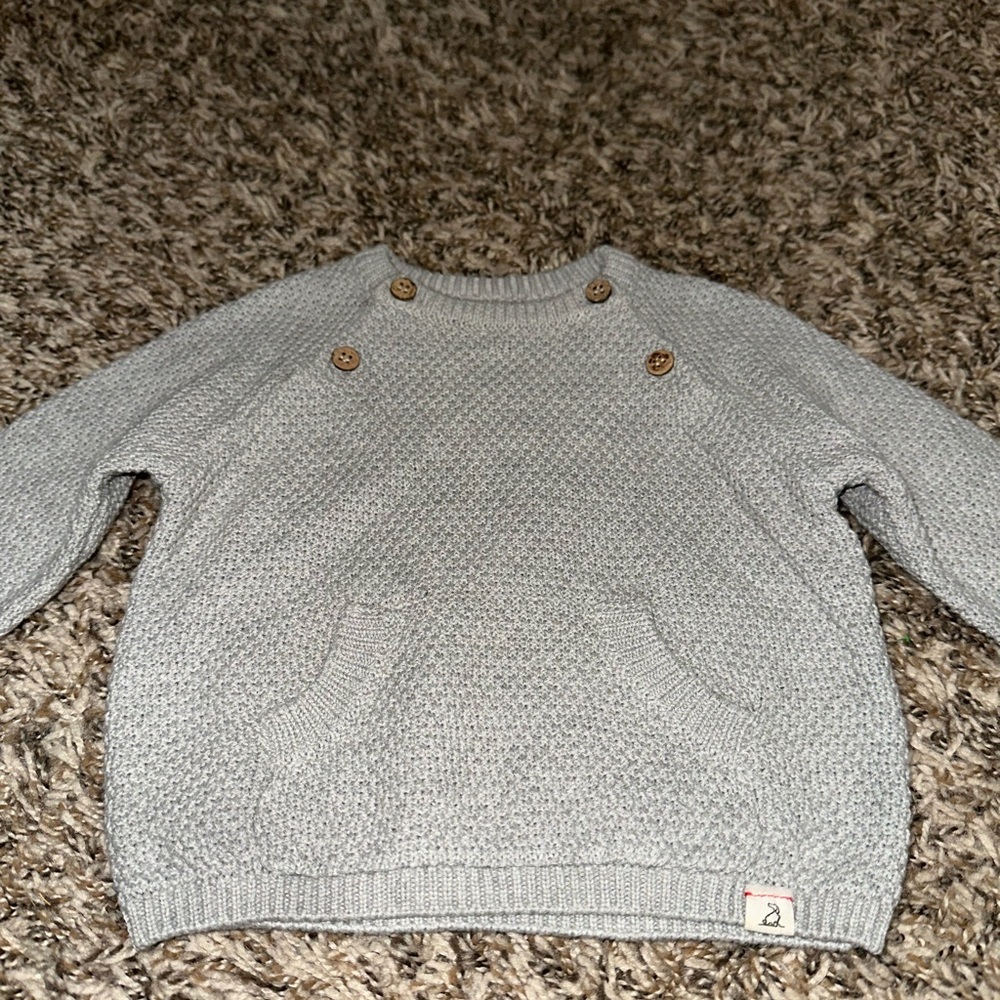 Gray Knit Sweater with buttons size 3-6Months - Picture 2 of 4